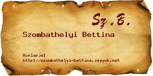 Szombathelyi Bettina névjegykártya