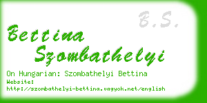 bettina szombathelyi business card